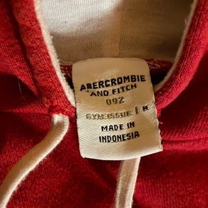 Abercrombie and Fetch, gym hoodie, worn but washed